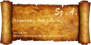 Szentesi Adrián névjegykártya