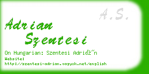 adrian szentesi business card